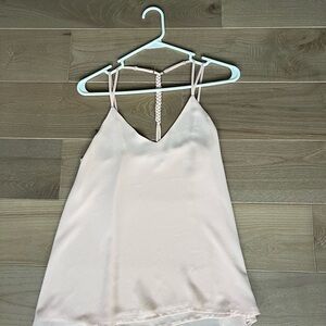Naked Zebra Light Pink Braided Strap Top